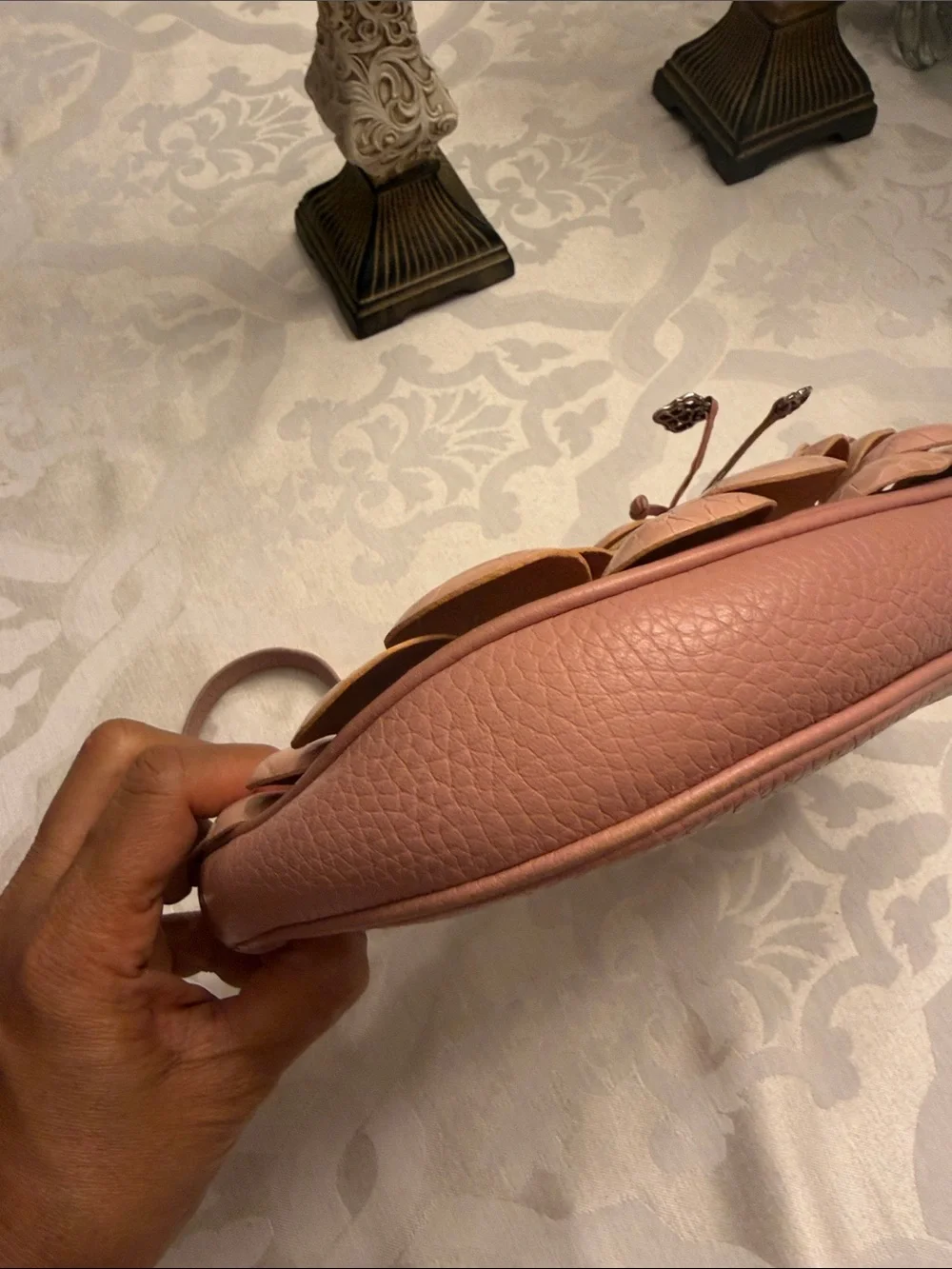 Brighton Rosalie Leather Soft Pink Floral Petal Shoulder Bag